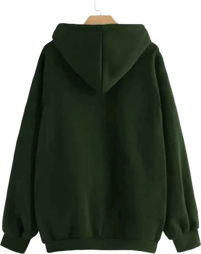 Men Full Sleeve Solid Hooded Sweatshirt