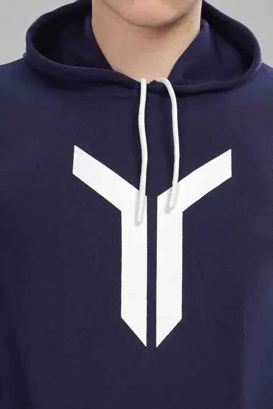 Men Full Sleeve Solid Hooded Sweatshirt