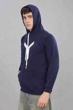 Men Full Sleeve Solid Hooded Sweatshirt