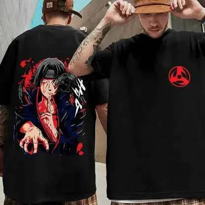 Men Graphic Print Round Neck Pure Cotton Black T-Shirt