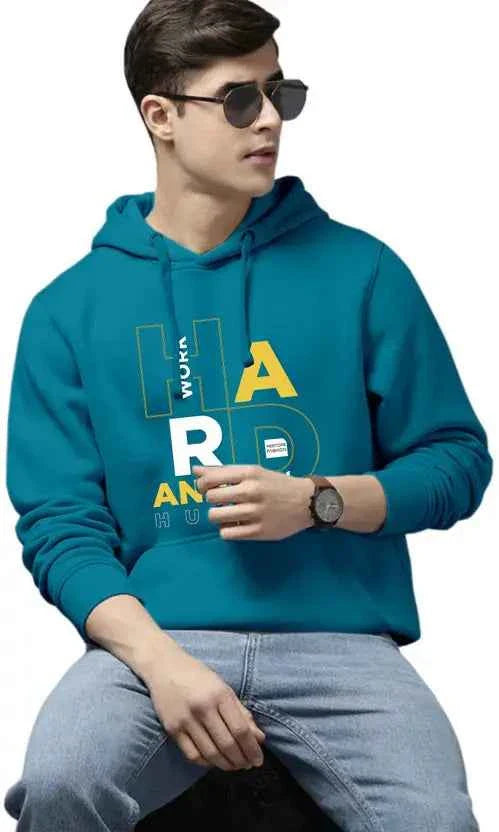 Men Full Sleeve Graphic Print Hooded Sweatshirt
