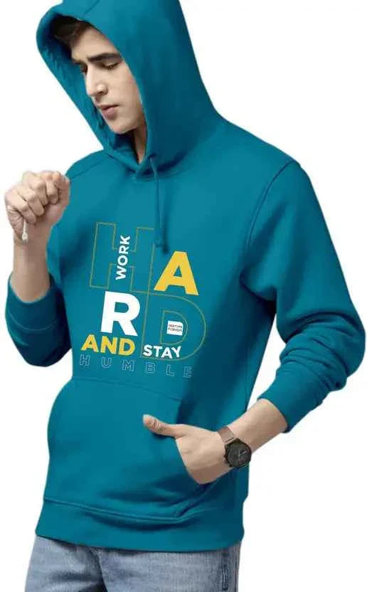 Men Full Sleeve Graphic Print Hooded Sweatshirt