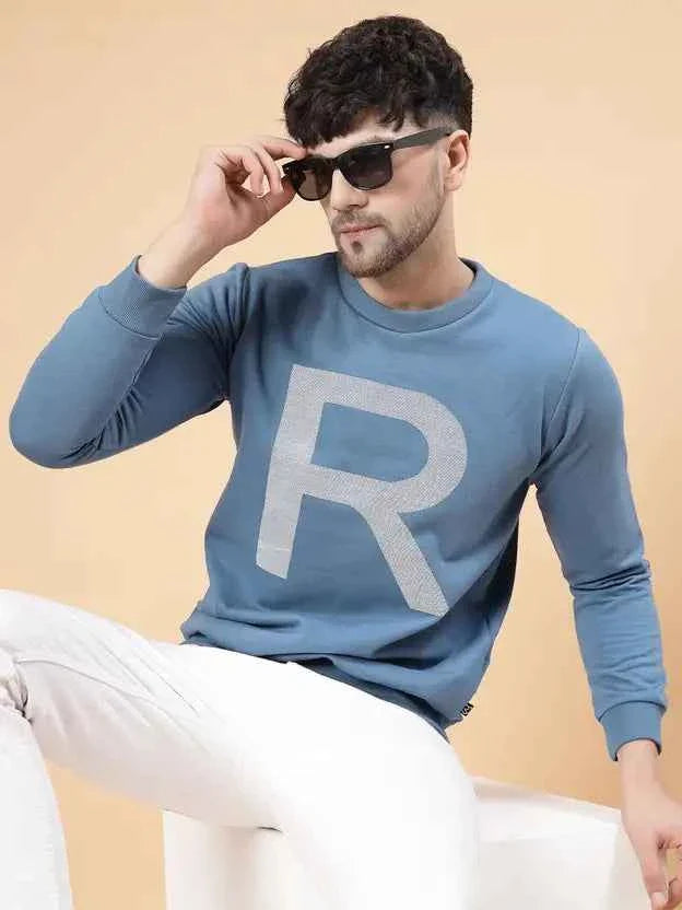 Men Full Sleeve Solid Sweatshirt
